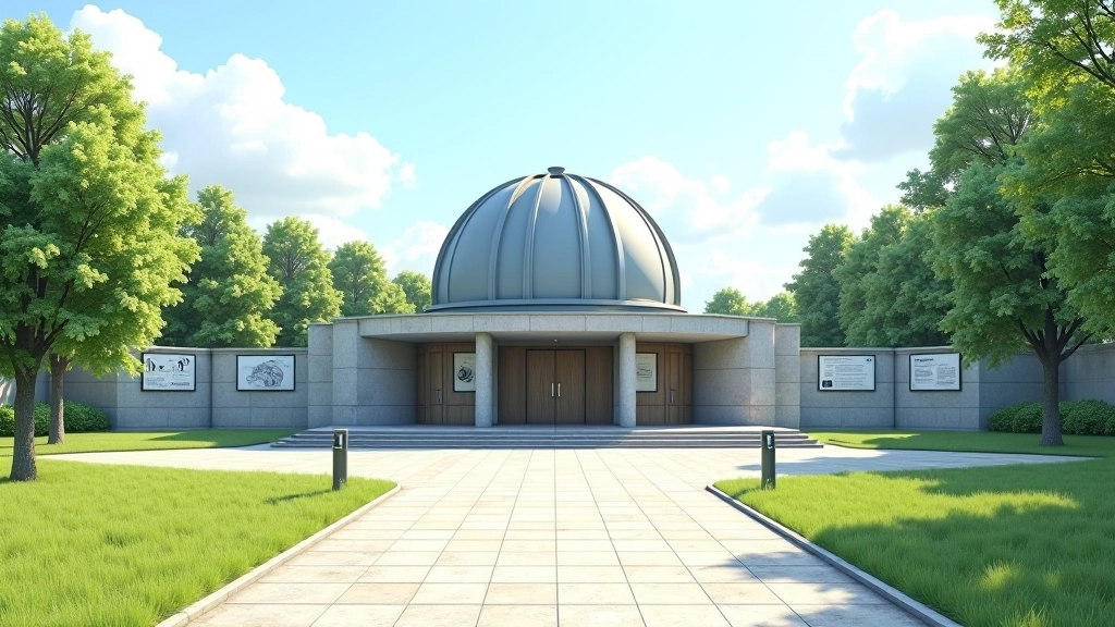 Molėtų observatorijos centrinė aikštė su informacinėmis lentelėmis